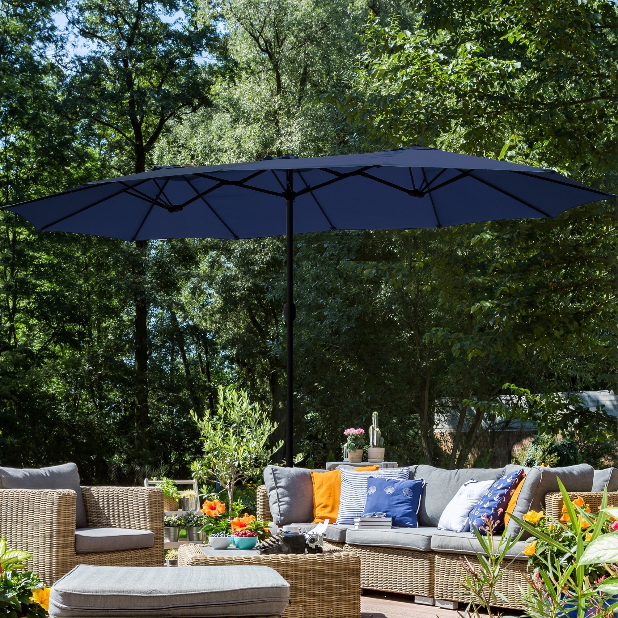 better homes and gardens patio umbrellas Ventura White 7.5' Fringe Push-Up & Tilt Umbrella, with Faux Woo cykel elassistans road bike greige patio umbrella 9' Color:Pink/Navy/Mint Gardens outdoor 7.5 foot
