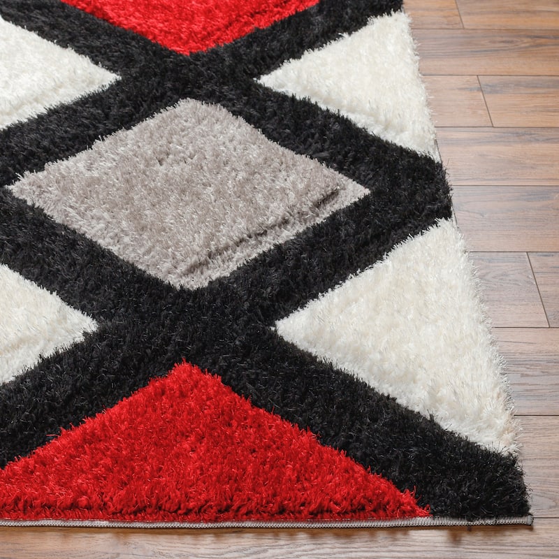 Livabliss Bologna Casual Trellis Plush Area Rug