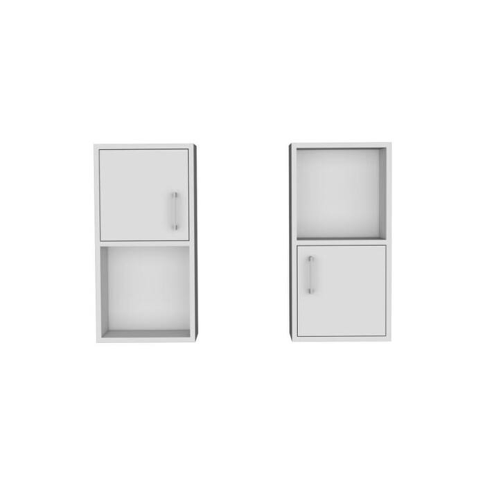 Oba 2Pc WallMounted Bathroom Medicine Cabinet Enginereed wood - N/A