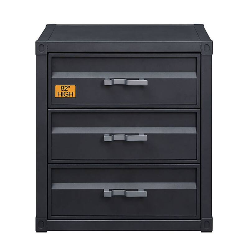 Kamloops Gunmetal Chest with 3- Drawer
