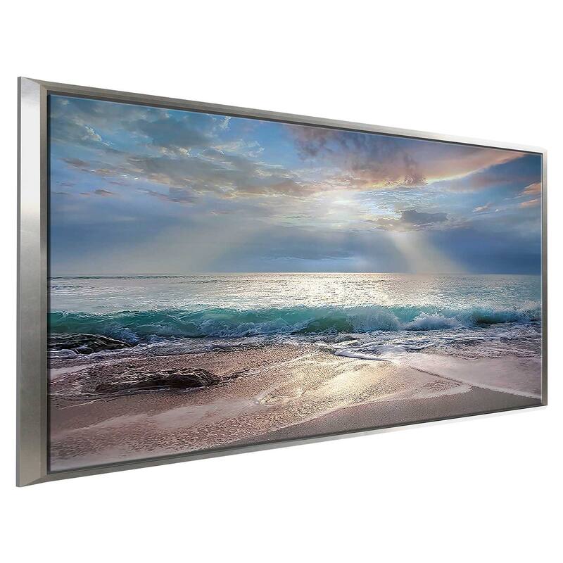 "Aqua Blue Morning" Print on Floating Canvas