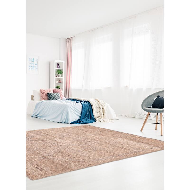 ECARPETGALLERY Hand-knotted Tangier Brown Wool Rug - 8'1 x 10'1