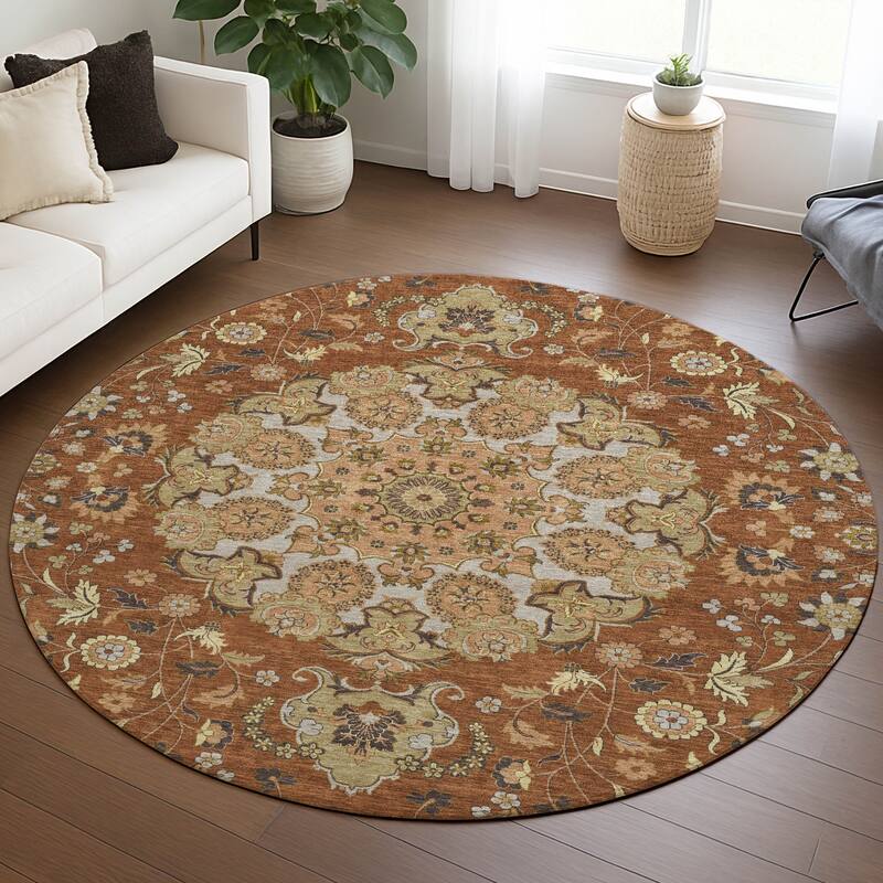 Machine Washable Indoor/ Outdoor Global Eckley Chantille Rug