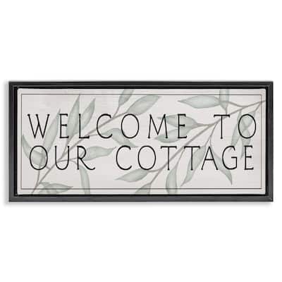 Stupell Rustic Cottage Welcome Framed Floater Canvas Wall Art Design By Lil' Rue