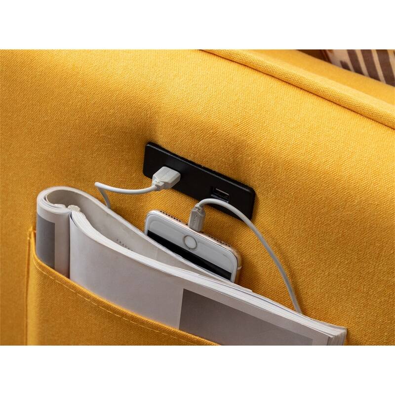 Sectional Sofa Chaise with USB Charger