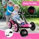 preview thumbnail 7 of 5, Pedal Powered 4-Wheel Toy Car with Adjustable Steering Wheel and Seat - 33.5" x 20" x 20"