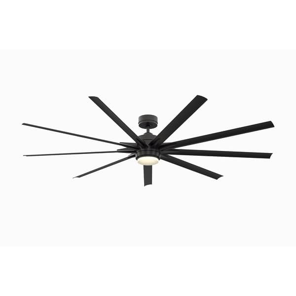 slide 2 of 13, Fanimation Odyn 84 inch Indoor/Outdoor Smart Ceiling Fan with LED CCT Select Light Kit and Remote - Black