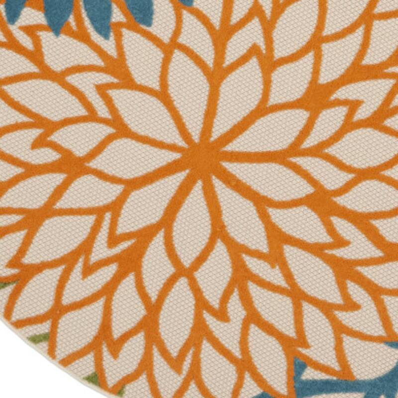 HomeRoots Contemporary Round Outdoor Rug - 10' Round