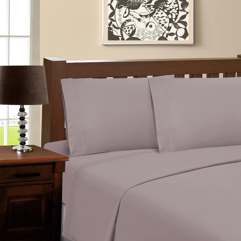 Superior Brushed Microfiber Solid Deep Pocket Sheet Set