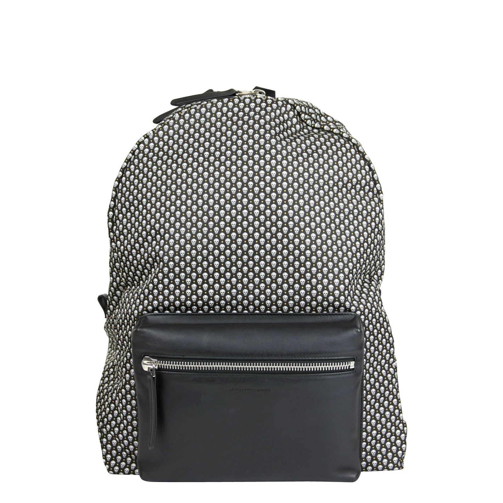 white nylon backpack