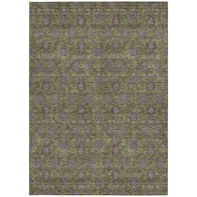 HomeRoots Floral Transitional Rectangle Outdoor Rug