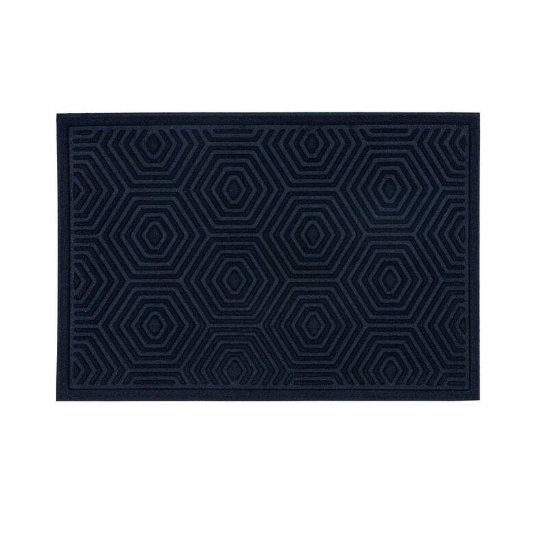 Mohawk Home Hexagon Impressions Blue 2' X 3' Door Mat - 2' x 3' - Blue