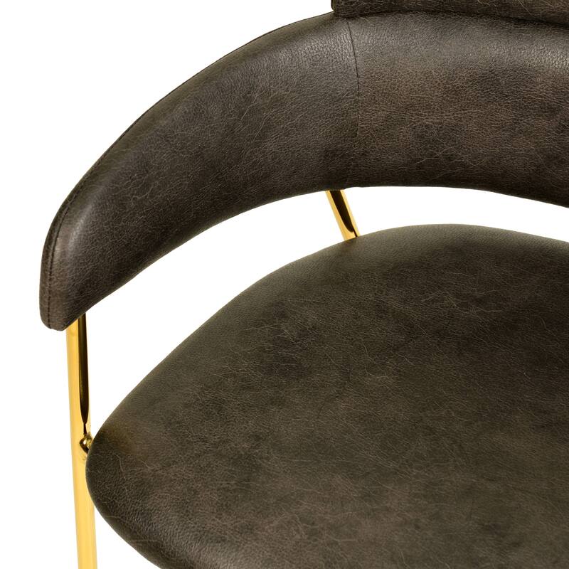 LeisureMod Axis Set of 4 Mid-Century Modern Dining Chair, Elegant Accent Side Chair for Home Office & Kitchen