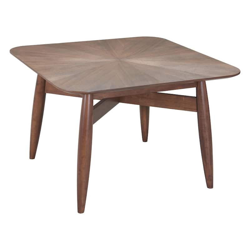HomeRoots 46" Espresso Solid Wood Square Dining Table - 46 in. x 29.9 in. x 46 in.
