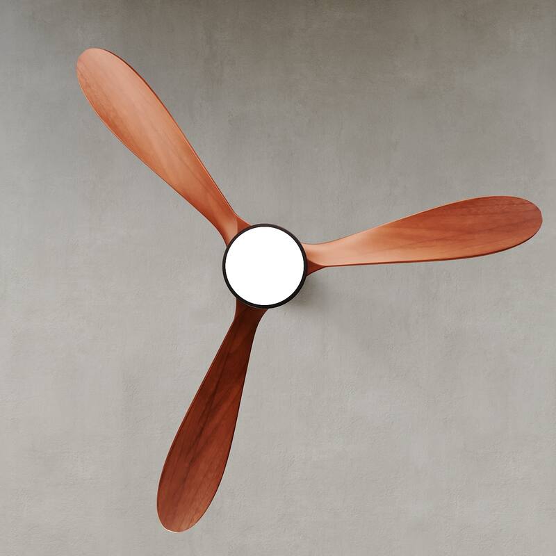 Elegant 52'' Ceiling Fan 3 Blades Solid Wood Reversible with Remote