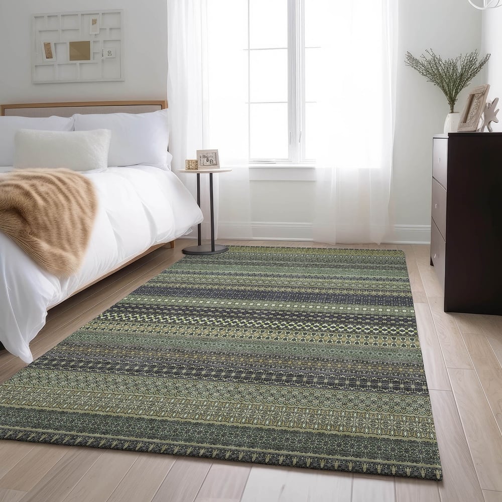Premium Washable Super Soft Boho Stripes Mayfield Rug