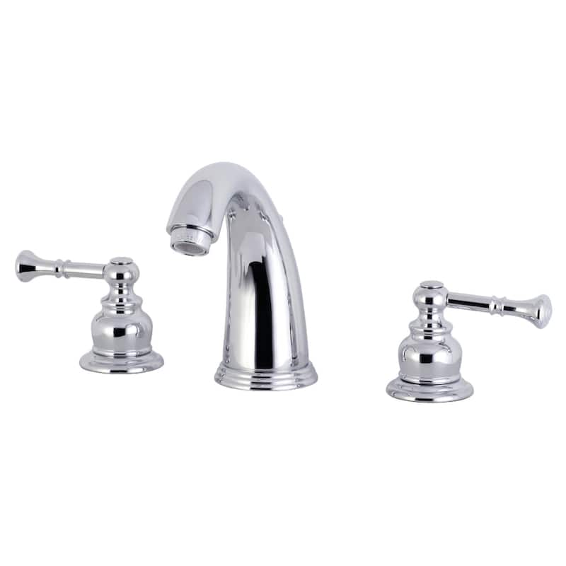 Kingston Brass Naples 1.2 GPM Widespread Bathroom Faucet with Pop-Up - Polished Chrome