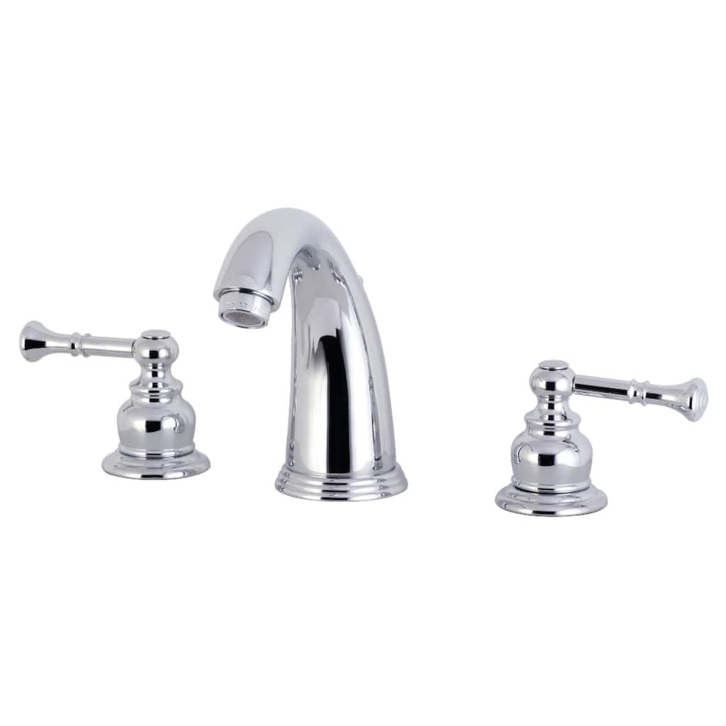 Kingston Brass Naples 1.2 GPM Widespread Bathroom Faucet with Pop-Up