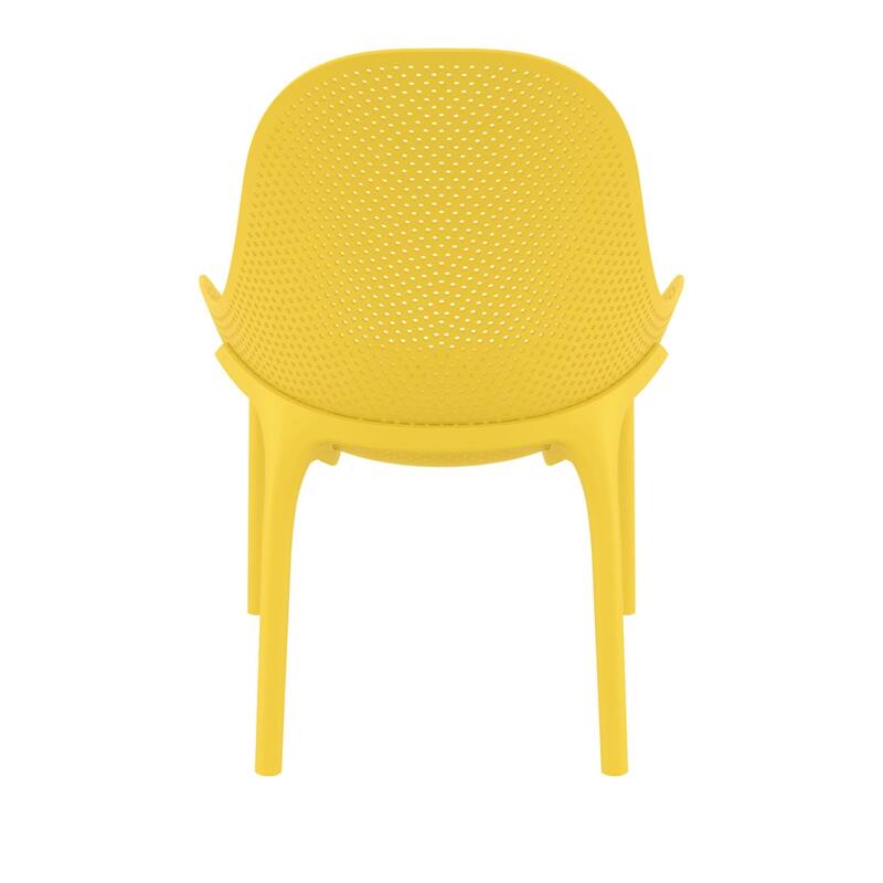 32.75" Yellow Solid Patio Lounge Chair