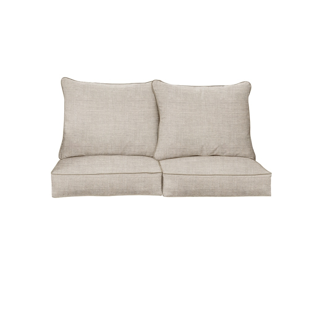 Sorra Home Sunbrella Outdoor Loveseat Pillow and Cushion Set