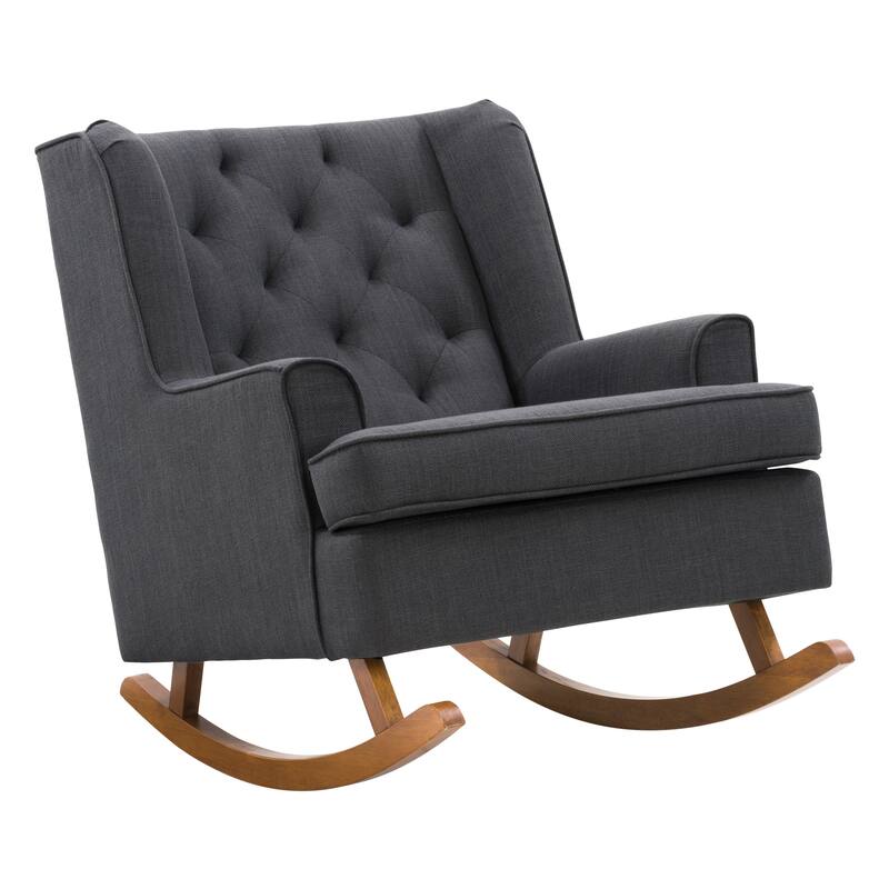 CorLiving Boston Tufted Fabric Rocking Chair - Grey