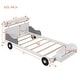 preview thumbnail 17 of 32, Wood Car-Shaped Platform Bed w/ Headboard & Footboard Storage Shelves