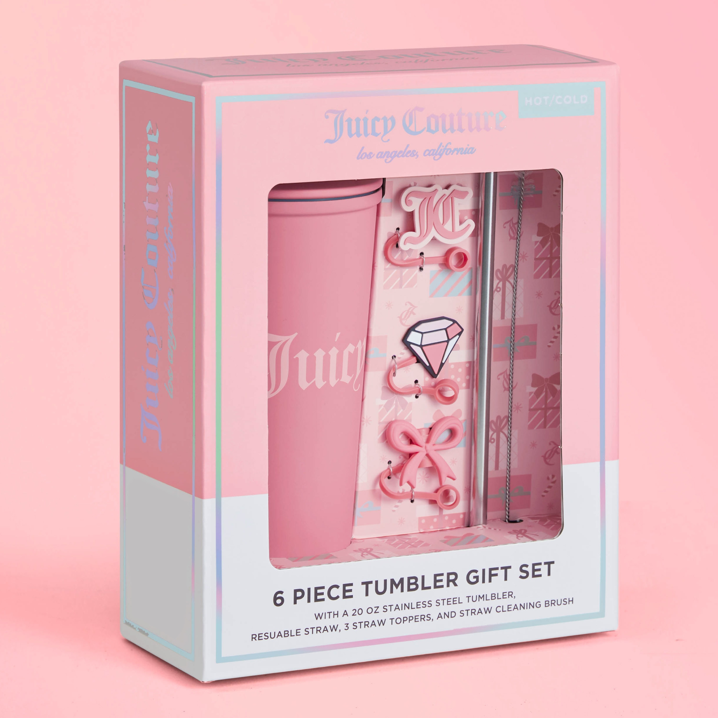 Juicy Couture Hydration Stainless Steel Couture Cup 6-Piece Set