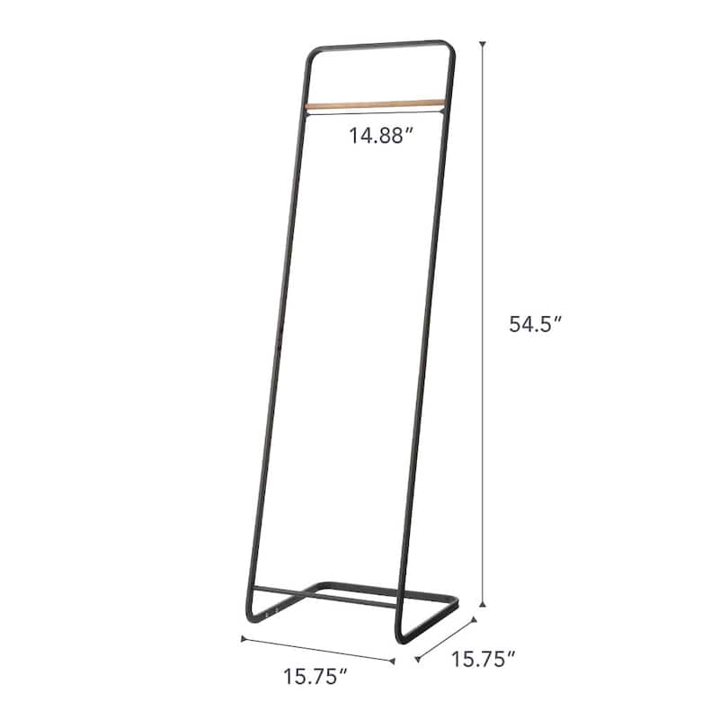 Yamazaki Home Coat Rack, Steel, Holds 11 lbs - L 15.75 x W 15.75 x H 55.12 inches