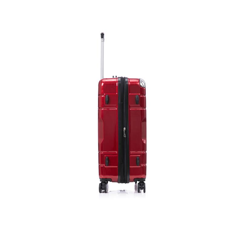 3 Piece Technology PC Hardshell Lightweight Durable Suitcase with Rotating Wheels and Adjustable Ergonomic Telescopic Handle