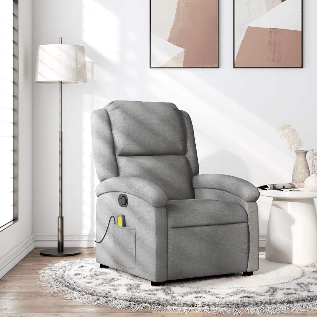 vidaXL Recliner Chair Adjustable Wingback Armchair for Home Theater Fabric