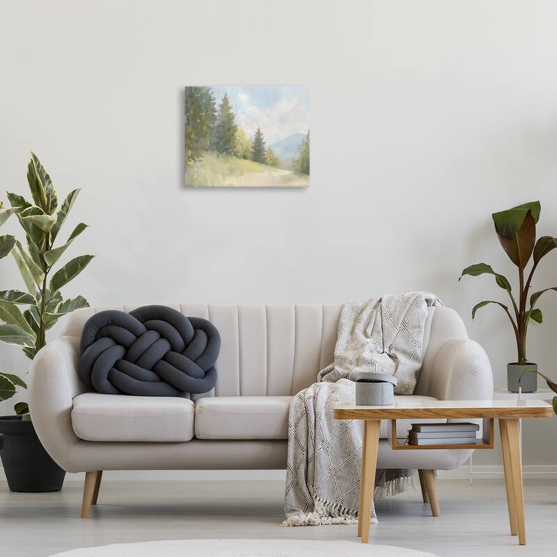 Stupell Meadow Of Green Landscape Canvas Wall Art Design By Petal Prints Design