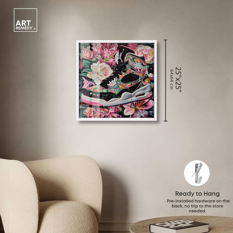 Hidden in Floral Bloom Sneaker Shadowbox by Art Remedy