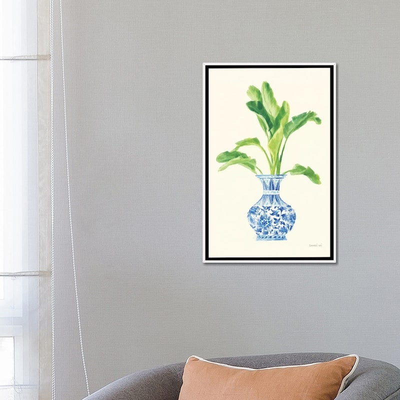 iCanvas "Palm Chinoiserie I" by Danhui Nai Framed Canvas Print
