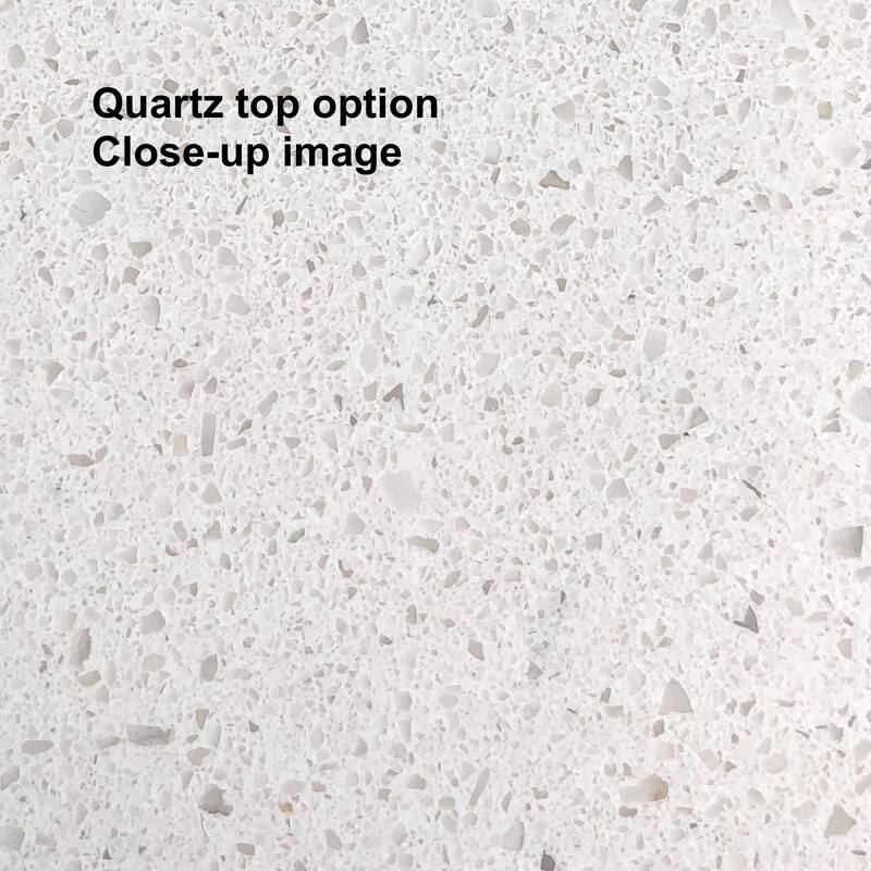 KitchenBathCollection Abbey 60" Single Bathroom Vanity with Quartz Top