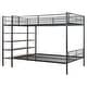 preview thumbnail 9 of 26, Twin Over Full Metal Bunk Bed with 5-Tier Shelves, Heavy Duty Bunk Bed Frame with Built-In Stairs & Mesh Guardrails
