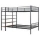 preview thumbnail 18 of 16, Twin over Full Metal Bunk Bed with 5-Tier Shelves, White
