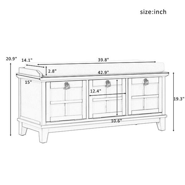 Storage Bench, Upholstered Entryway Storage Bench W/ Drop Down Door Bed Bath & Beyond 36107373