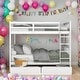 preview thumbnail 1 of 7, Modren Full over Full Wood Bunk Bed With Ladders and Two Storage Drawers,Solid Construction For Bedroom White