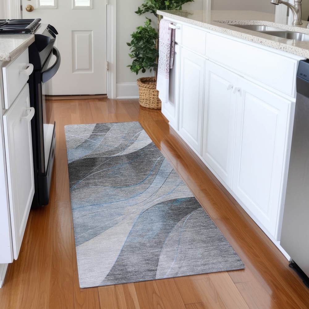 Premium Washable Super Soft Modern Waves Mayfield Rug