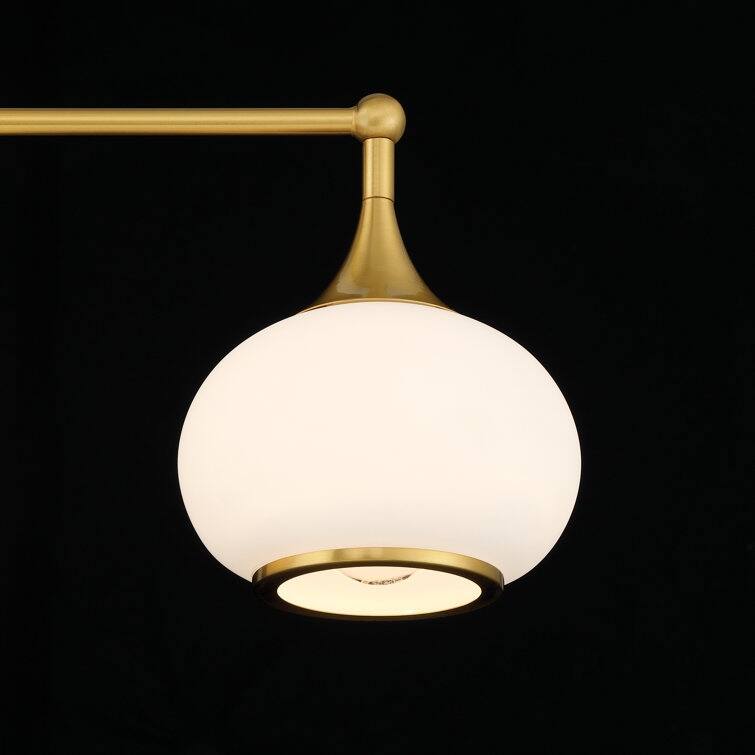 Acroma Aged Brass/Polished Chrome Finish Modern Globe Vanity Light