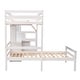 preview thumbnail 31 of 32, Twin Loft Bed with Storage Staircase and Desk, Grey