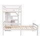 preview thumbnail 16 of 17, Twin Size Loft Bed with Staircase, Desk, Shelves and Drawers, White