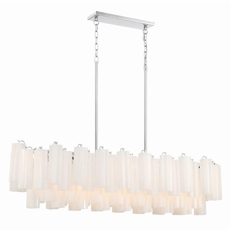 Addis 14 Light Polished Chrome Chandelier - 51.75"W x 14.25"H x 14"D