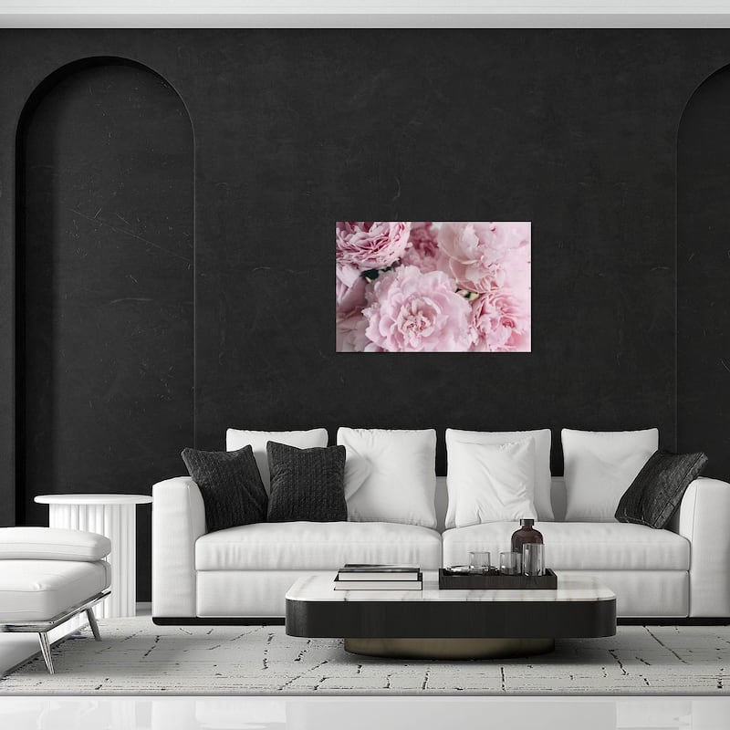 Pink Peonies Top Print On Acrylic Glass by Chelsea Victoria