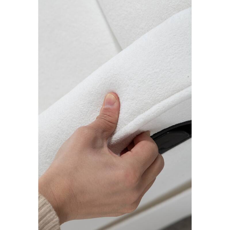 270° Swivel Glider Recliner with Heated Massage, 300LBS Velvet Recliner with Locking Handle & Deep Side Storage