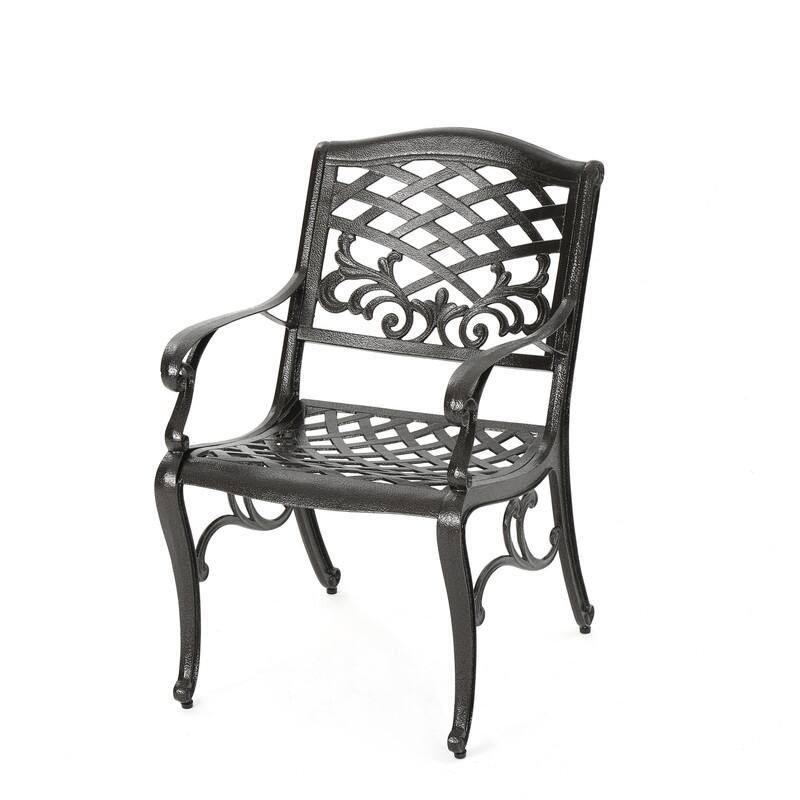 5-Piece Bronze Cast Aluminum Outdoor Dining Set