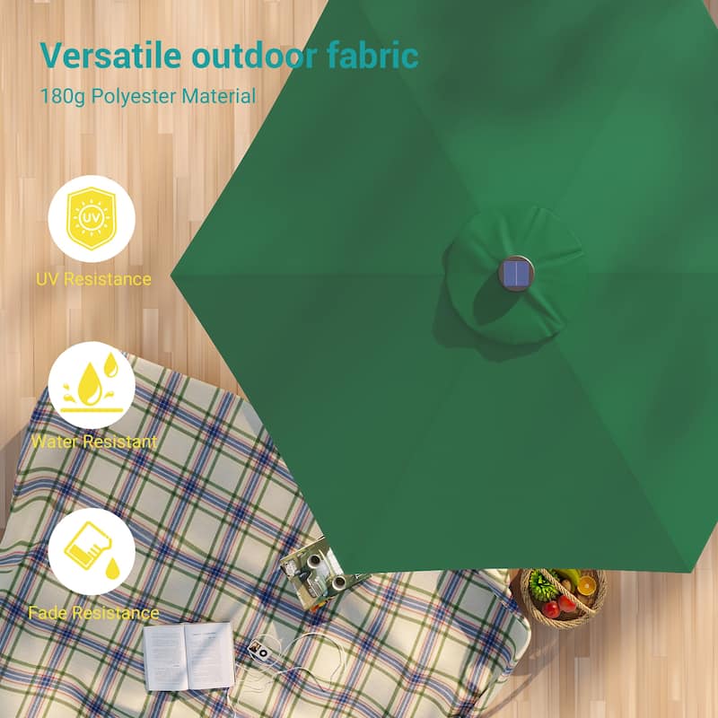Bonosuki 7.5Ft LED Patio Market Umbrella Outdoor Table Umbrella