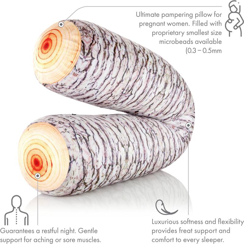 Log Cover Only - Body Pillowcase - Spandex/Nylon Blend for Silky Touch