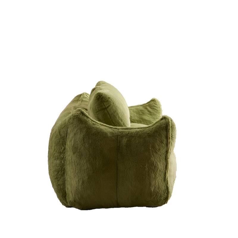 Giant Lazy Bean Bag Couch Chair Ultra Soft Fluffy Loveseat Sofa Chaise Lounge Indoor Cozy Faux Fur Reading Chair with Pillows