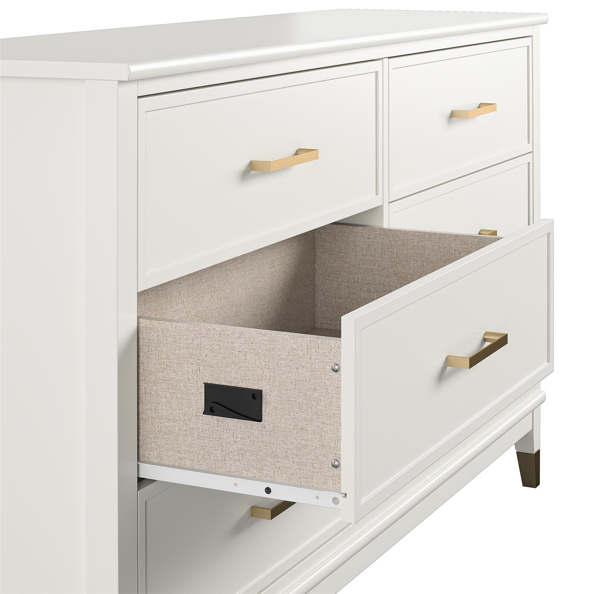 Westerleigh 6 drawer double dresser discount white